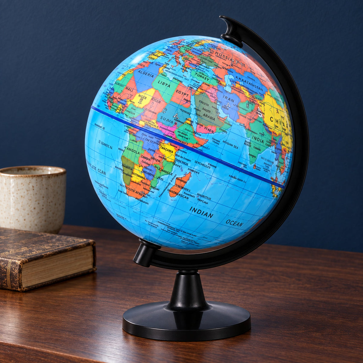 Globe Terrestre Anglais Éducatif Rotatif 360° — mise en situation