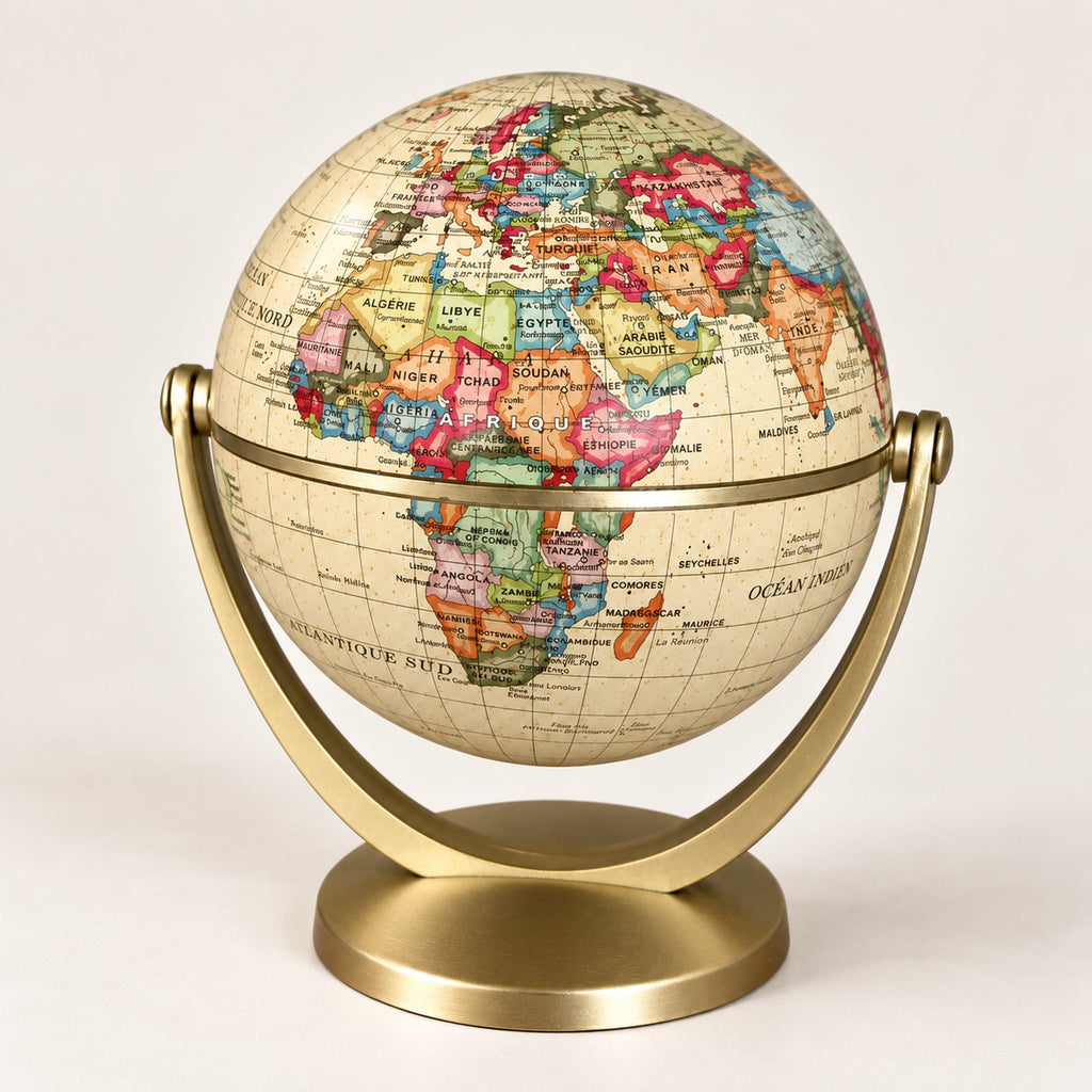 Mini Globe Terrestre Rétro — vue trois-quarts