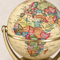 Mini Globe Terrestre Rétro — détail de la cartographie